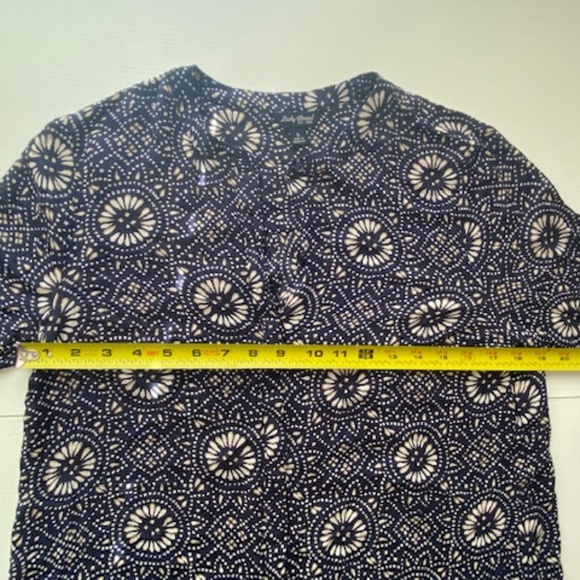 Lucky Brand Women's Navy Blue Button Down Rayon Oversized Tunic Size Small - Picture 9 of 12